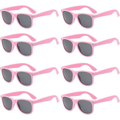 1/8pcs Neon Colors Party Sunglasses Black Studs Retro Unisex Rainbow Street Shot Gift Wedding Favors for Guests