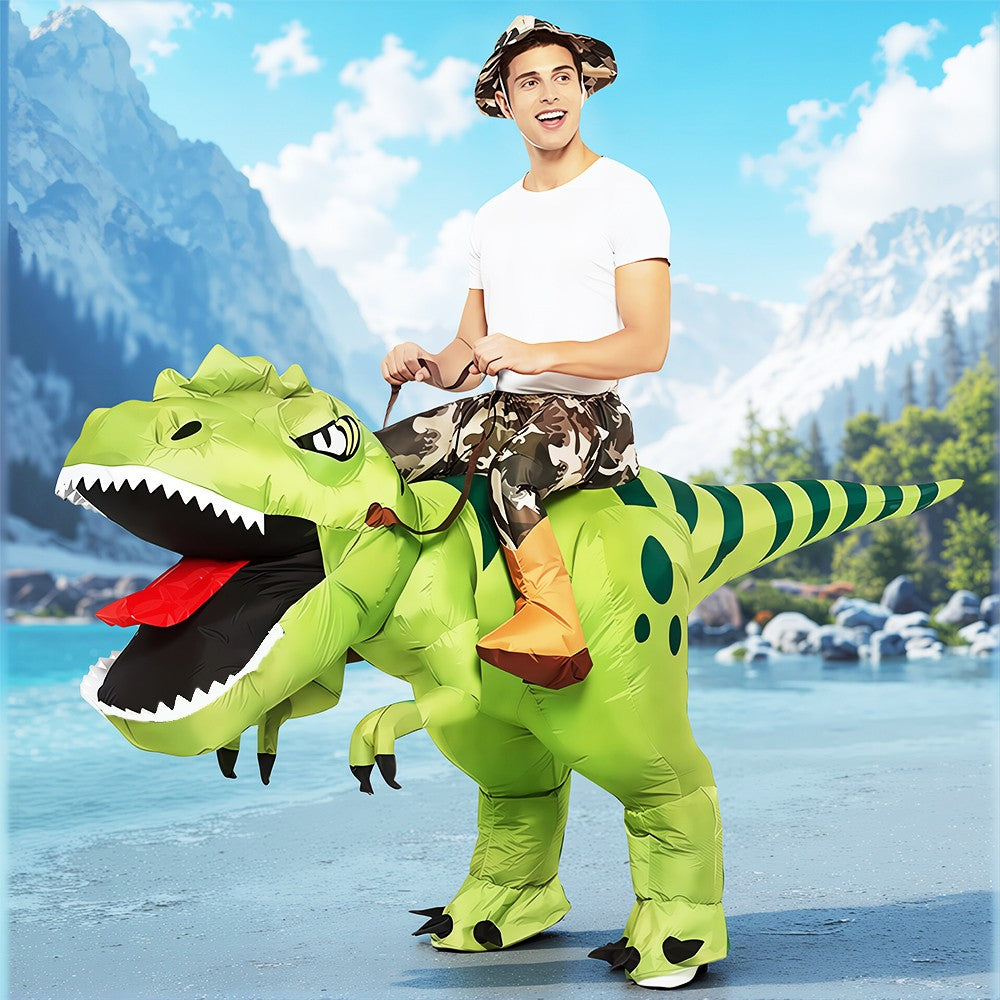 Anime Mascot Skeleton T-Rex Inflatable Dinosaur Costume Adult Purim Carnival Halloween Party Cosplay Costume Fancy Dress Suit