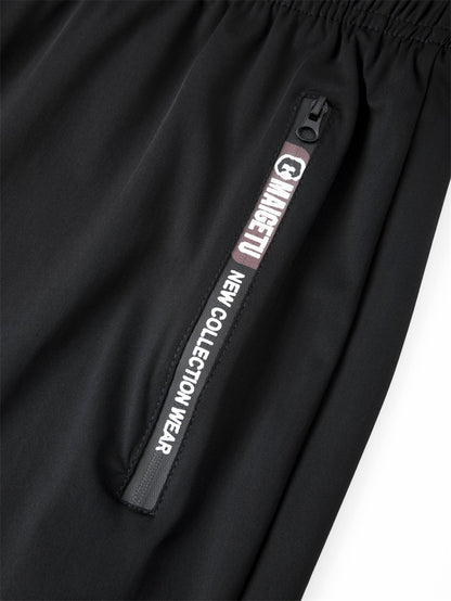 Men's Athletic Stretchy Quick Dry Pants with Zipper Pockets Lightweight Sweatpants for Outdoor Hiking Fishing Running Workout