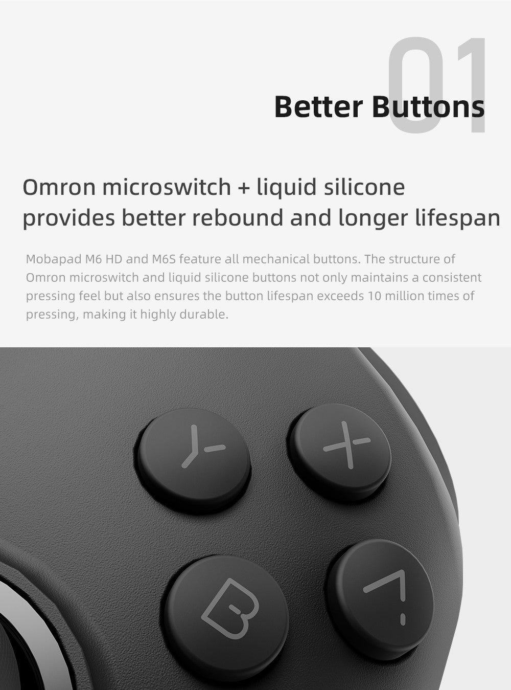 MOBAPAD M6 Gemini Bluetooth Wireless Gaming Controller with Sensing Joystick Gamepad for Nintendo Switch / Switch OLED