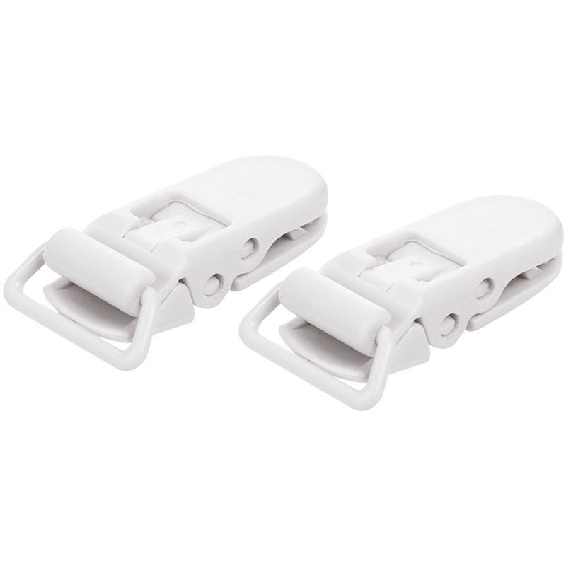 40Pcs Baby Kids T-Shape Plastic Pacifier Clips Soother Dummy Style Badge Holder White