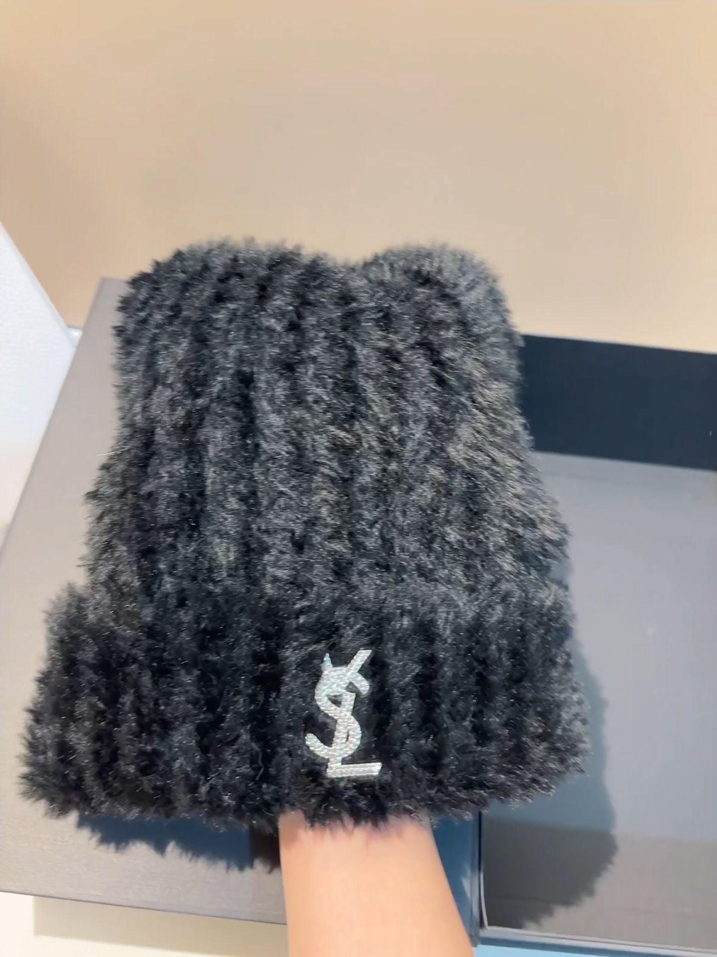 Soft Warm Slouchy Beanie for Women Outdoor Winter Hat with Ear Flaps Fashion Stretchable Skull Cap Face Slimming