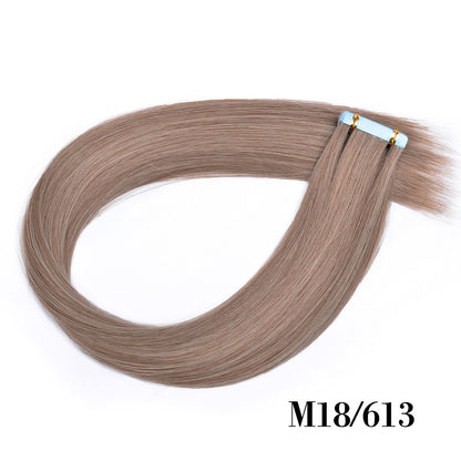 Apliques de Cabelo Sintético Liso com Fita Adesiva 10 Peças Extensão de Cabelo Natural 24 polegadas para Mulheres Invisível Dupla Face Estilo Livre
