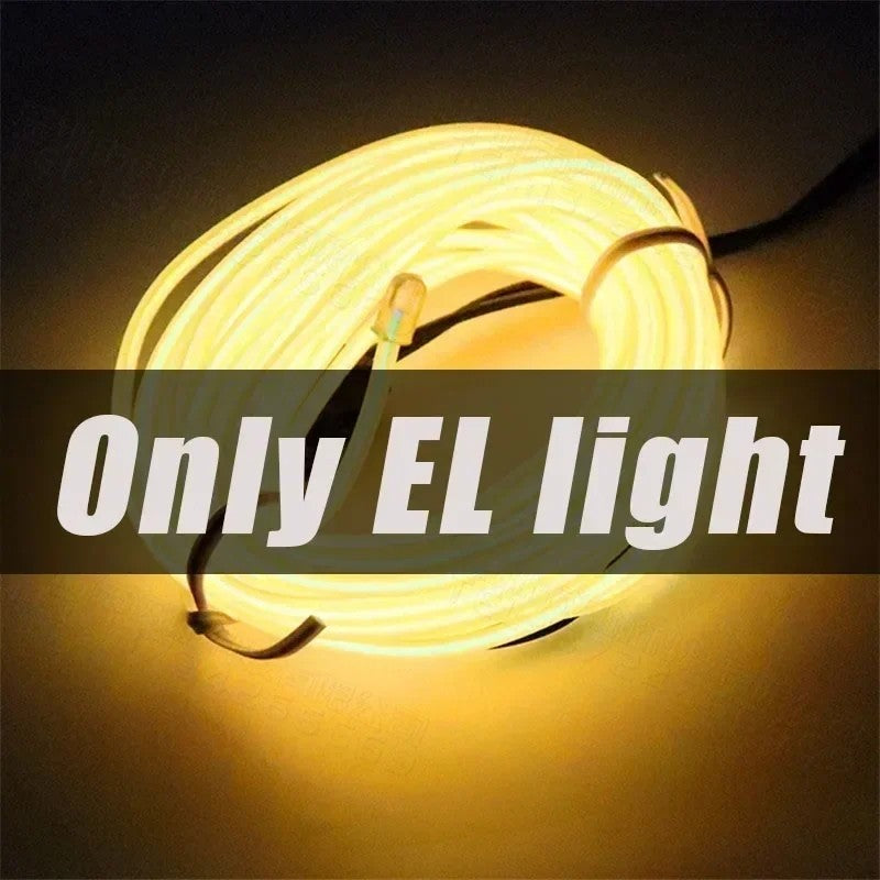 1M/3M/5M Flexible Neon Light Ball Dress Decoration Light EL Luminous Cable Party DIY Atmosphere Light Waterproof LED Strip