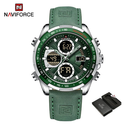 NAVIFORCE Men Military watch Multifunction Chronograph Sports 3ATM Waterproof alarm mode Day And Date Display Male Gifts Clocks