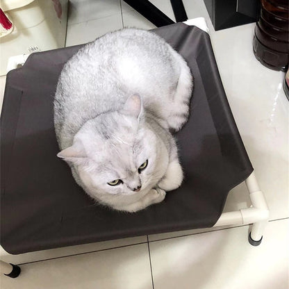 Cama de Acampamento para Animais de Estimação Cama Elevada para Cães Cama Dobrável para Acampamento de Filhotes Casa para Gatos Portátil Removível Lavável Camas para Filhotes Rede para Cães