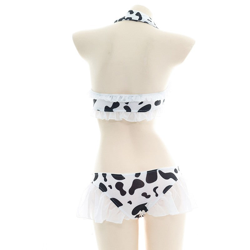 AniLV Cow Series Swimsuit Bodysuit Bikini Maid Unifrom Costume Summer Beach Kawaii Girl Swimwear Skirt Uniform Set Cosplay