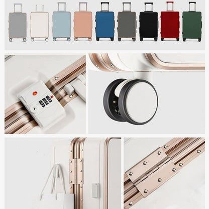 Nova Mala de Alta Qualidade 20" de Bordo para Viagem Trolley Bag Estrutura de Alumínio Atualizada com Trava Bagagem de Rodinhas Material ABS+PC