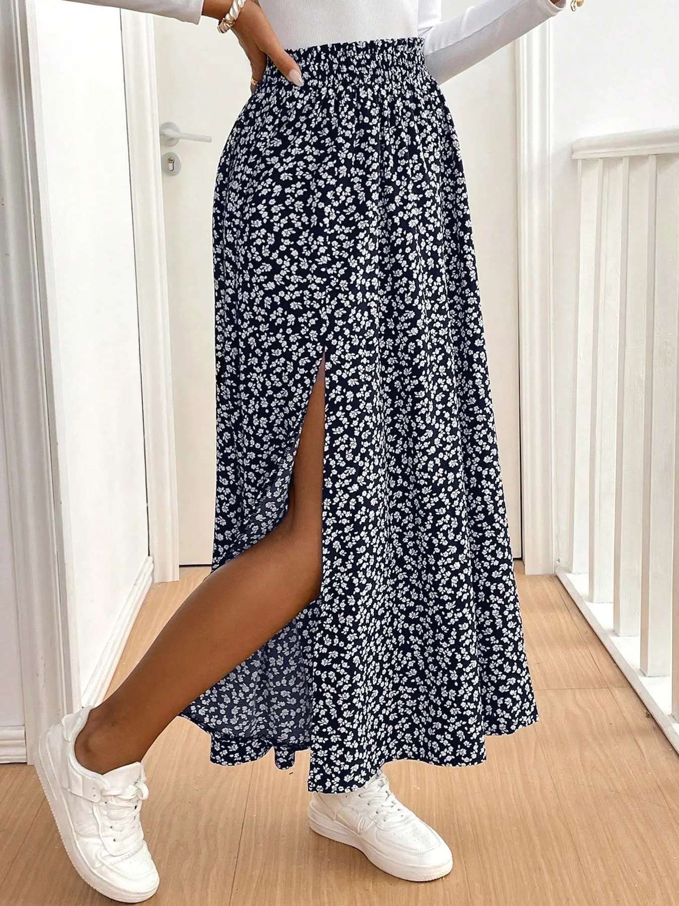 2025 new spring and summer large-size skirt casual loose women's large-size skirt