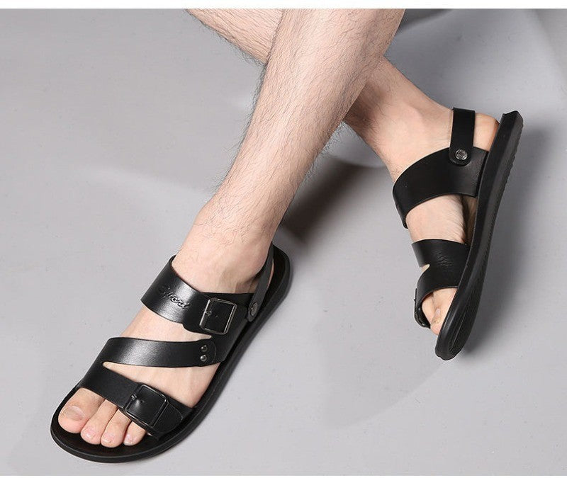 Summer Comfortable Men's Sandals 2025 Fashion Slippers Beach for Male Leather Shoes Open Toe Casual Mens Sandals zapatos hombre