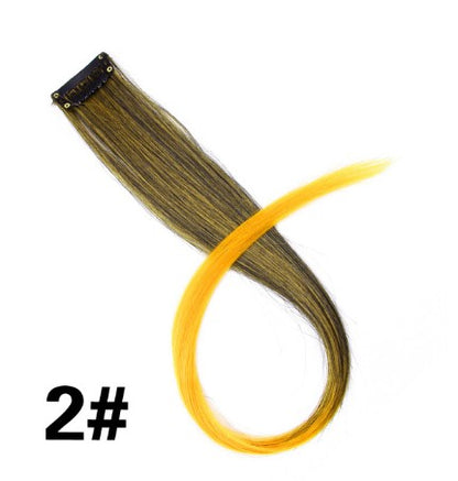 Alileader Aplique de Cabelo Extensão com Clip 57 Cores Ombre Liso Extensão de Cabelo com Clip em Apliques Peças de Cabelo de Fibra de Alta Temperatura