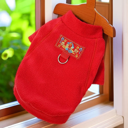 Moletom de Pelúcia Outono Inverno para Cães e Gatos, Casaco com Base de Pelúcia, Agasalho para Cachorros e Gatos, Pode Ser Puxado, Roupas de Ursinho de Pelúcia para Cães Pequenos