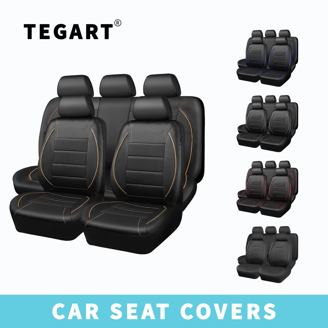 All Season Quited PU Leather Car Seat Cover Full Surrounded Seat Protector Waterproof Universal Fit Sedan Suv Pick-up Truck Seat