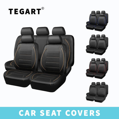 All Season Quited PU Leather Car Seat Cover Full Surrounded Seat Protector Waterproof Universal Fit Sedan Suv Pick-up Truck Seat