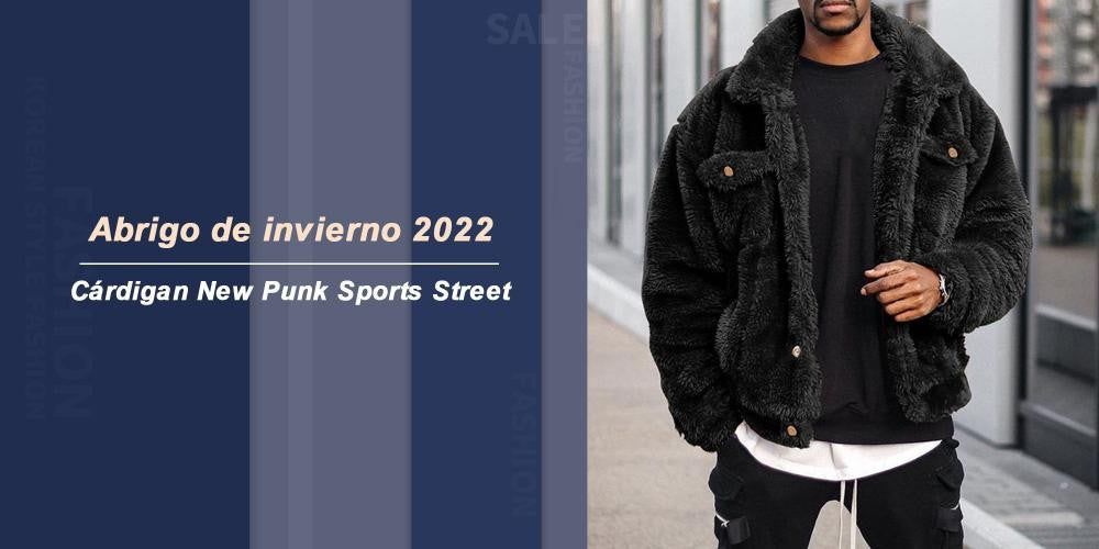 Thickened Velvet Men Jacket Plush Fluffy Hip-hop Style Jacket Leisure Men Coat Cozy Winter Jacket Thermal Chest Pockets Jackets