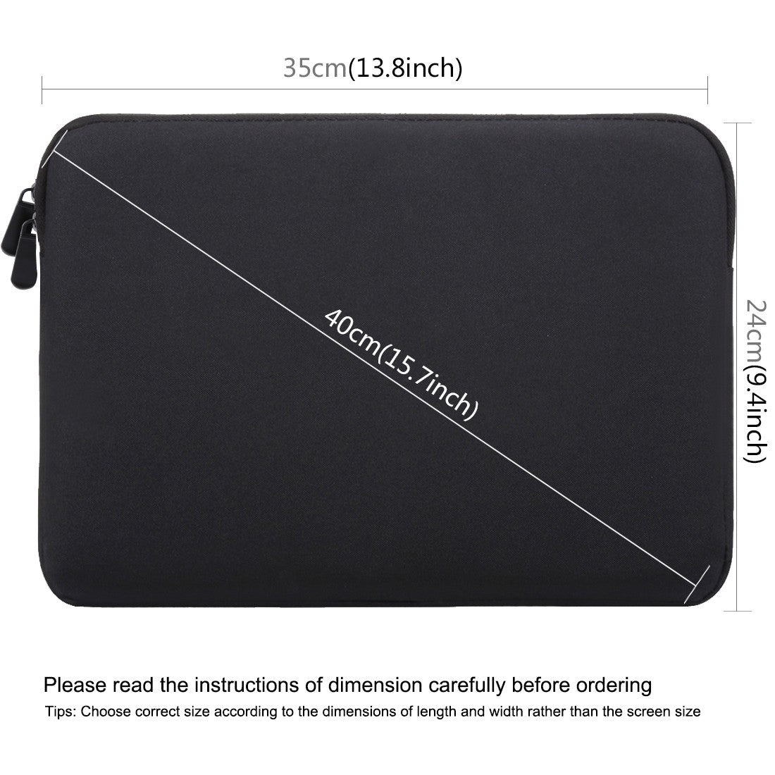 Capa para notebook HAWEEL 11 13 15 polegadas para Xiaomi Huawei HP DELL Bolsa para laptop com zíper Bolsa de transporte Capa à prova de choque para Macbook