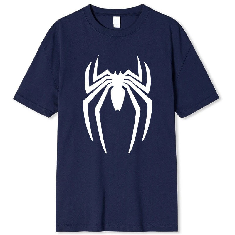 Summer Spider Men's T-Shirt Short Sleeve Sport Cartoon Hero Tops Tees Oversized Streetwear Casual T Shirts Designer Men Clothing