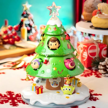 Disney Tsum Tsum Árvore de Natal Mickey Woody Buzz Pato Donald Alien Bonecos de Ação Mini Bonecas Brinquedos Infantis Modelo para Presente de Crianças