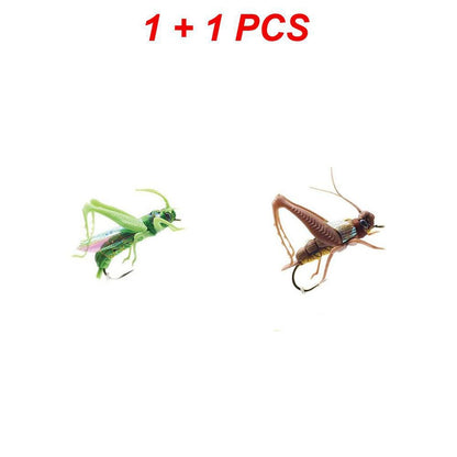 Isca de pesca biônica de insetos Gafanhoto Minnow Iscas duras Crankbait Iscas artificiais Bass Carpa Lúcio Material de pesca 1~4 peças