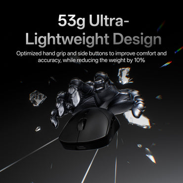 Rapoo VT2 MAX Wireless E-sports Gaming Mouse with 8K Polling Rate Optical Sensor Ergonomic Design 53g Lightweight for PC Latop