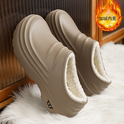 Winter Plush Supper Warm Chef Shoes for Men Women Very Soft Rubber Sandals Clogs Garden Shoes Without Holes Kitchen Work