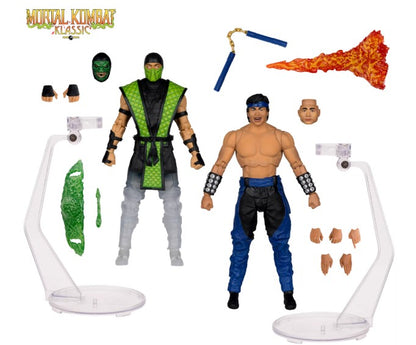 2pcs/set Game Mortal Kombat Spawn Sub Zero Scorpion KITANA LIU KANG Reptile 7" Articulated Action Figure Toys 17cm