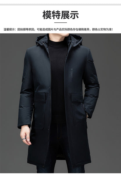 High End Long Thicken Winter New Brand Casual Fashion Hooded Parka Jacket Heavy Windbreaker Outdoor Windproof Coats Outerwear