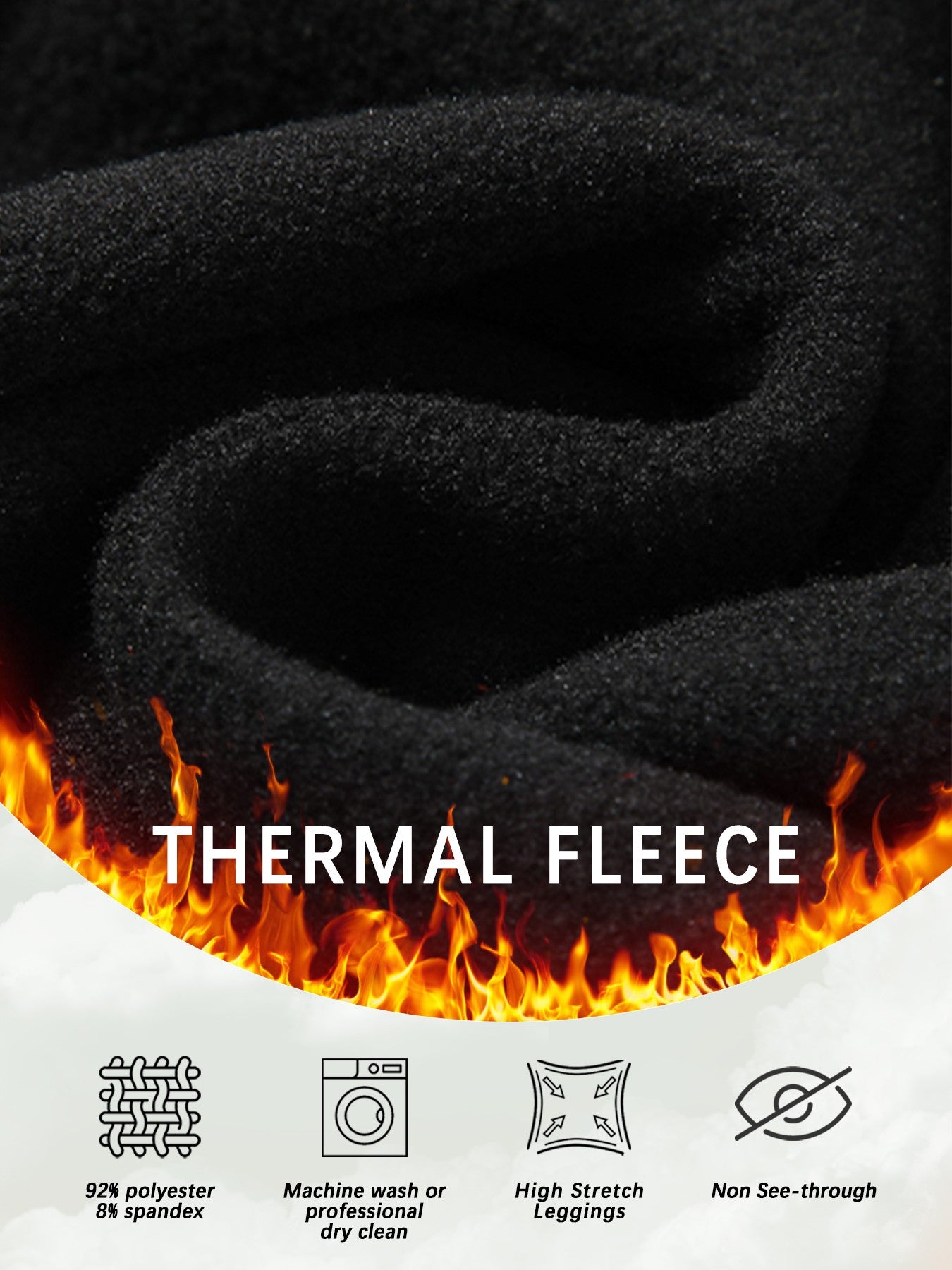 Plus Size Super Soft Fleece Lined Leggings Women, Workout Yoga Running Thermal Warm Pants For cold winter Running