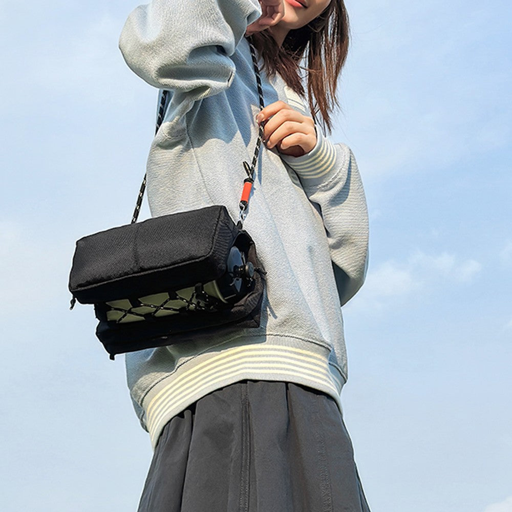 Men's Crossbody Bag, Casual Large-Capacity Daily Travel Water Bottle Umbrella Shoulder Bag, Lightweight Sports Phone Bag