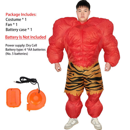 Halloween Adult Muscle Inflatable Cosplay Costume Anime mach Set Mascot Christmas Party Stage Performance
