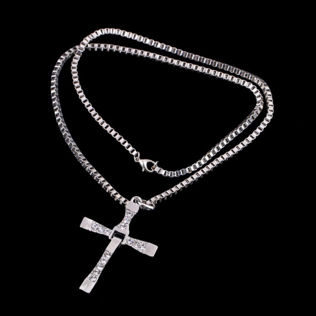 Dominic Toretto Velozes e Furiosos Celebridade Vin Diesel Item Cristal Jesus Homens Cruz Pingente Colar Presente Joias