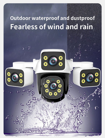 IPC360 Home 6K UHD Outdoor WiFi IP Camera 12MP Triple Lens with AI Human Detection 4K Auto Tracking for CCTV Security Monitoring