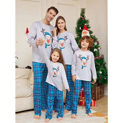 Family Matching Xmas Pajamas Outfits Set Deer Printed 2026 Christmas Family Look Same Adult Kids Mother Daughter Pyjamas Clothes