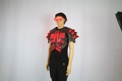 COSPLAY-Luminous LED Clothing, Fluorescent Glasses, Stage Show Armor, Night Show, Party Atmosphere Props