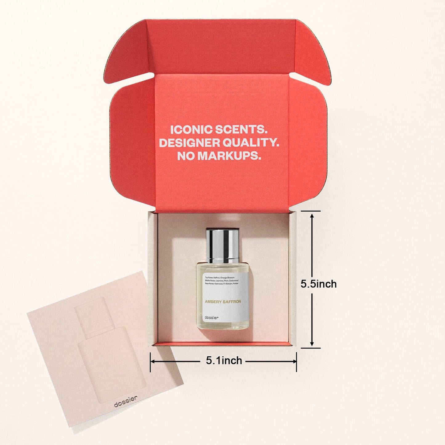 Dossier Ambery Saffron 1.7 Oz (50ml) Eau de Parfum Spray Perfume Fragrance Unisex Perfume Spray NEW IN BOX