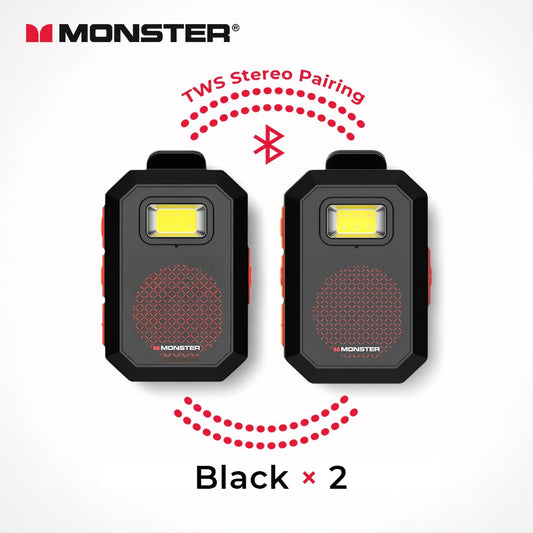Monster X901 TWS Stereo Bluetooth Speaker Wearable Magnetic Clip-on Portable Bluetooth Sound Box IPX67 Waterproof Subwoofer