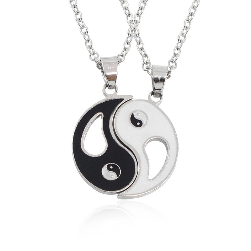 Eu Te Amo Melhores Amigos Colar de Casal Jóias Quebra-Cabeça BFF Chave Fechadura Tai Chi Coração Pingentes Colares para Mulheres Homens Presente Collier