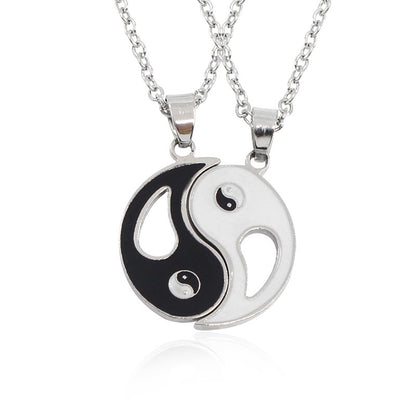 Eu Te Amo Melhores Amigos Colar de Casal Jóias Quebra-Cabeça BFF Chave Fechadura Tai Chi Coração Pingentes Colares para Mulheres Homens Presente Collier