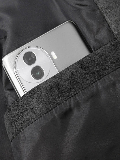 Men'S Motorcycle Jacket - Windproof Thermal Zip-Up Biker Coat with Stand Collar, Full-Zip Closure, Front Pockets - Lightweight N