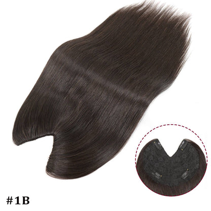 Extensões De Cabelo Humano Com Presilha Em V Para Mulheres Com Topo Invisível Castanho Loiro Destaque Para Mulheres Cabelo Liso Brasileiro Remy 16 Polegadas