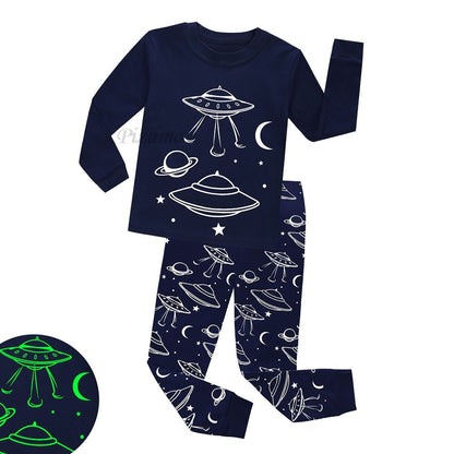 Kids Christmas Pyjamas Toddler Pajamas Boys Glow In The Dark Pyjamas Baby Pyjamas Sleepwear For Kids Roupas Infantil Homewear