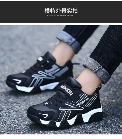 Sport Kids Sneakers Boys Casual Shoes for Children Leather Anti-slippery Fashion Tennis Infantil Menino Mesh Sneakers Shoes