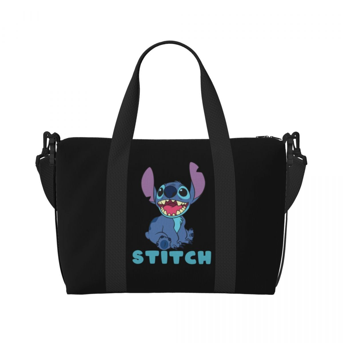 Custom Large SLilo And Stitch Cartoon Tote Bag Women Anime Shopping Shoulder Beach Gym Travel Bag