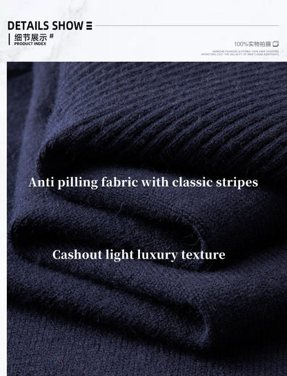 High end brand men's knitted sweater autumn and winter new item high-end striped design Korean version boutique casual pullover