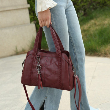 Sac A Main Soft PU Leather Luxury Handbags Women Bags Designer Ladies High Quality Tassel Crossbody Bags Shopper Tote