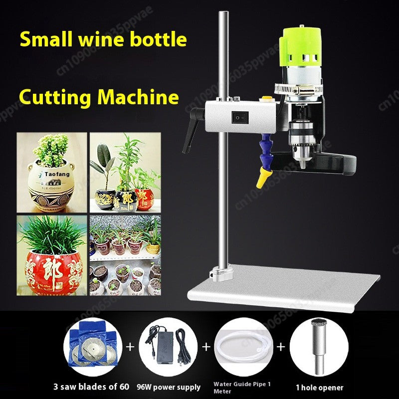 Máquina de Corte Elétrica 3 em 1 Para Garrafas, Cortador de Vidro e Cerâmica Com Kits de Retificação e Perfuração Para Vaso de Flores, Artesanato e Projetos de Bricolagem Para o Lar