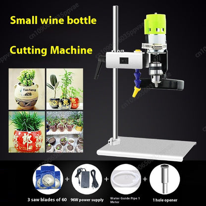 Máquina de Corte Elétrica 3 em 1 Para Garrafas, Cortador de Vidro e Cerâmica Com Kits de Retificação e Perfuração Para Vaso de Flores, Artesanato e Projetos de Bricolagem Para o Lar