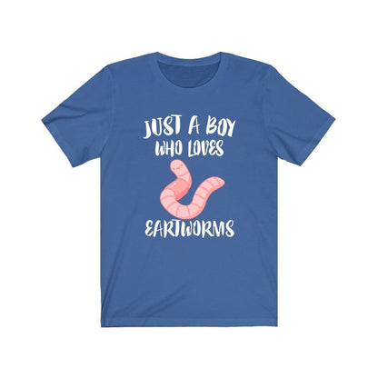 Just A Boy Who Loves Earthworms Shirt, Earthworms Lover Shirt, Worm Shirt, Worm Lover Gift, Animal Adult Kids T-Shirt