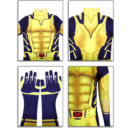 Wolverine Logan Battle Suit Claws Mask DEADPOOL 3 Movie Character Kids Adults Role Play Costume Wolf Paws Bodysuit Comic Con
