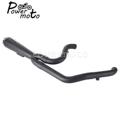 For Harley Softail Low Rider S ST EI Diablo Street Bob 2018-up 2-into-1 Motorcycle Complete Full System Exhaust Pipe Muffler